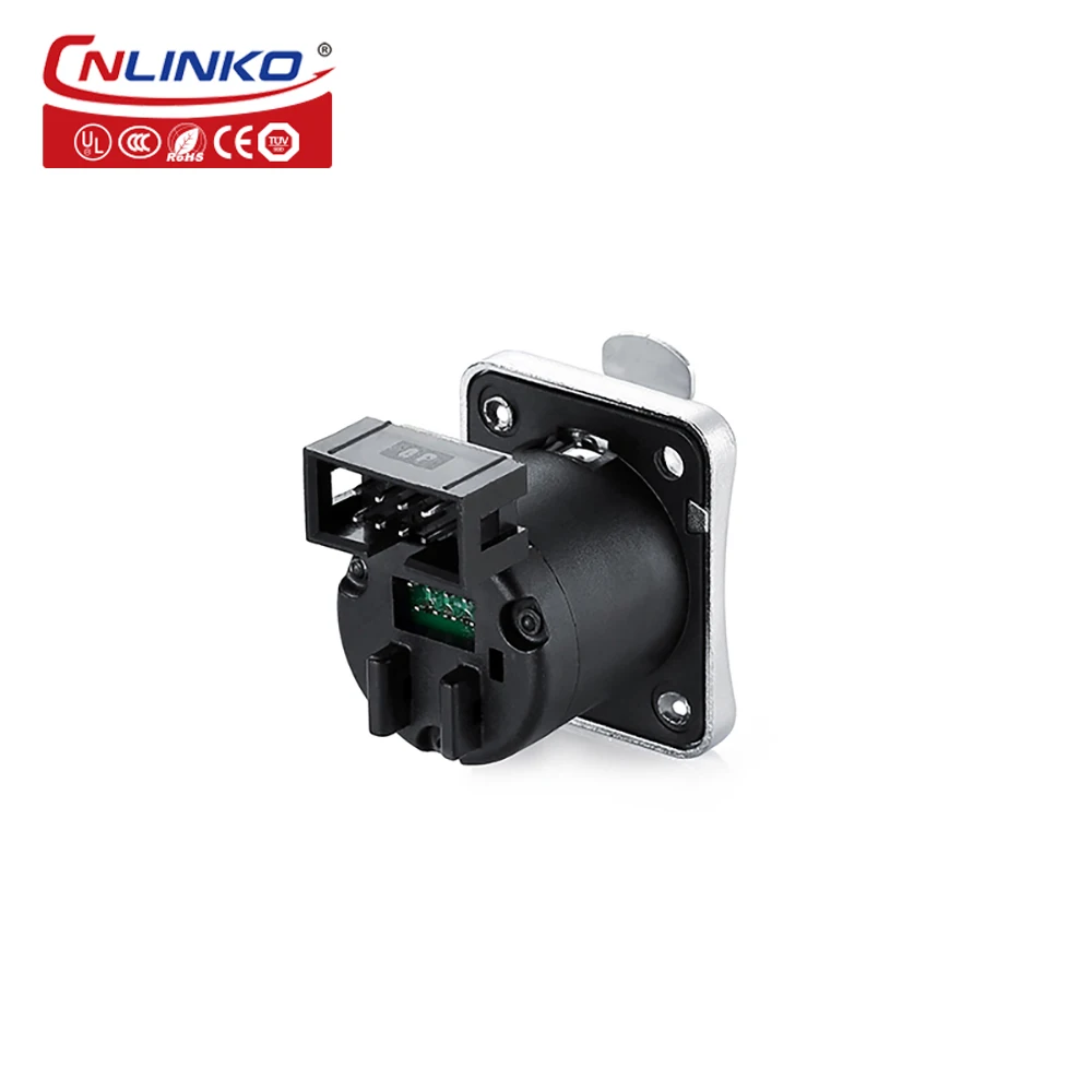 CNLINKO UL/TUV 8 Pin Outdoor RJ45 Cable Ethernet Plug Socket Connector Weatherproof IP65 Jack Signal Connector Favorable Price