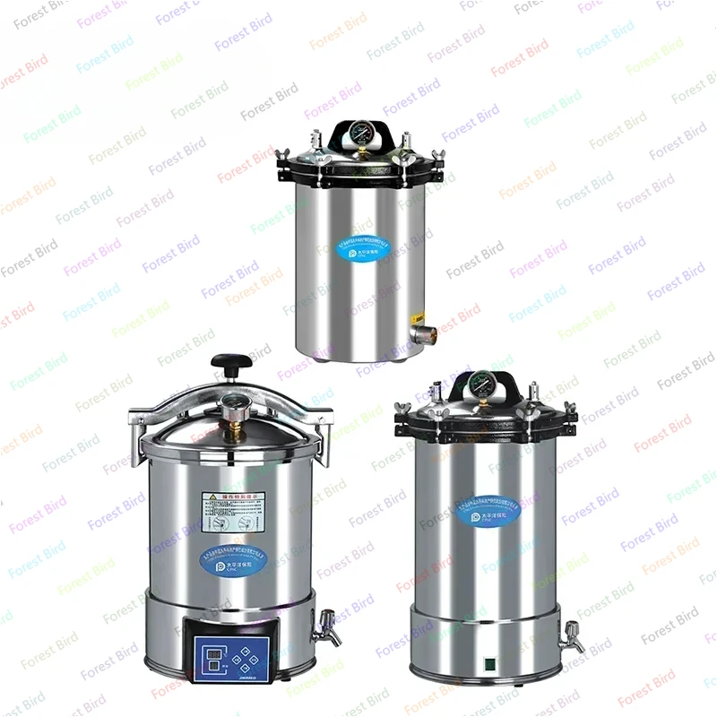 Portable Mushroom autoclave sterilization machine 18/24L Electric small autoclave food steam sterilizer With Digital Display