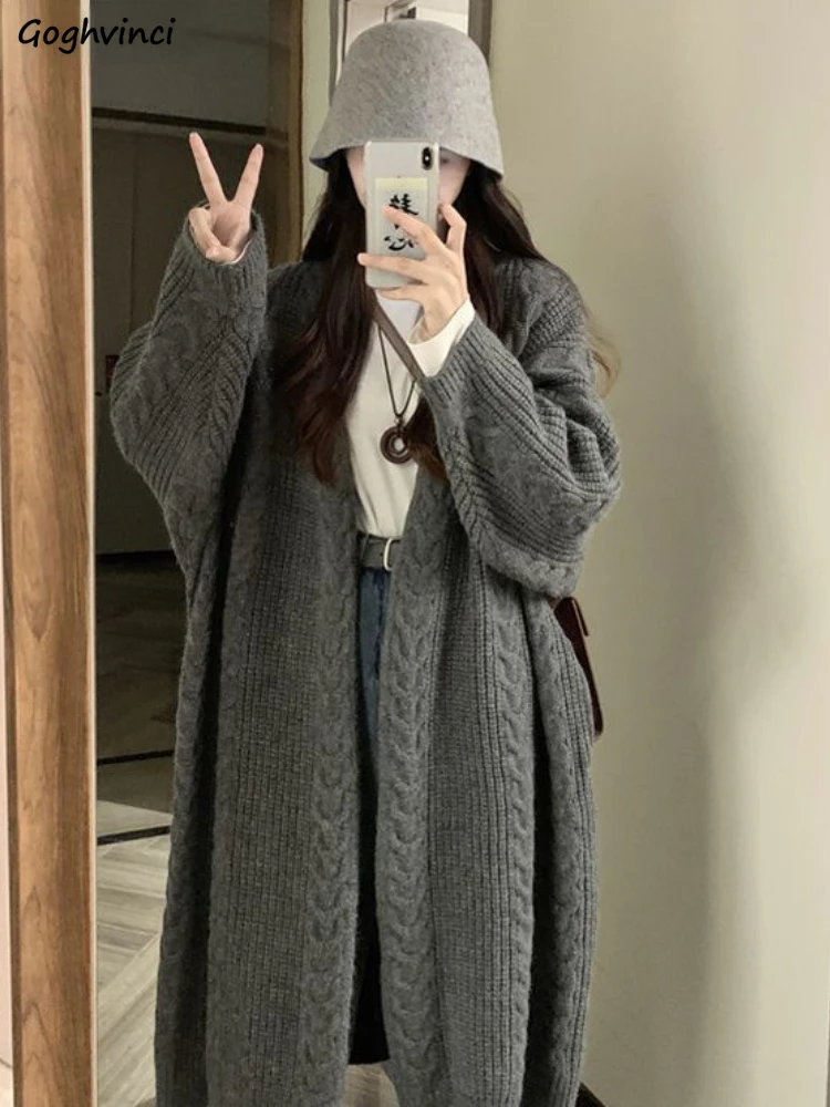 

Cardigan Women Solid Simple Warm All-match Autumn Creativity Leisure Elegant Basics Korean Style Age-reducing Tender Delicate