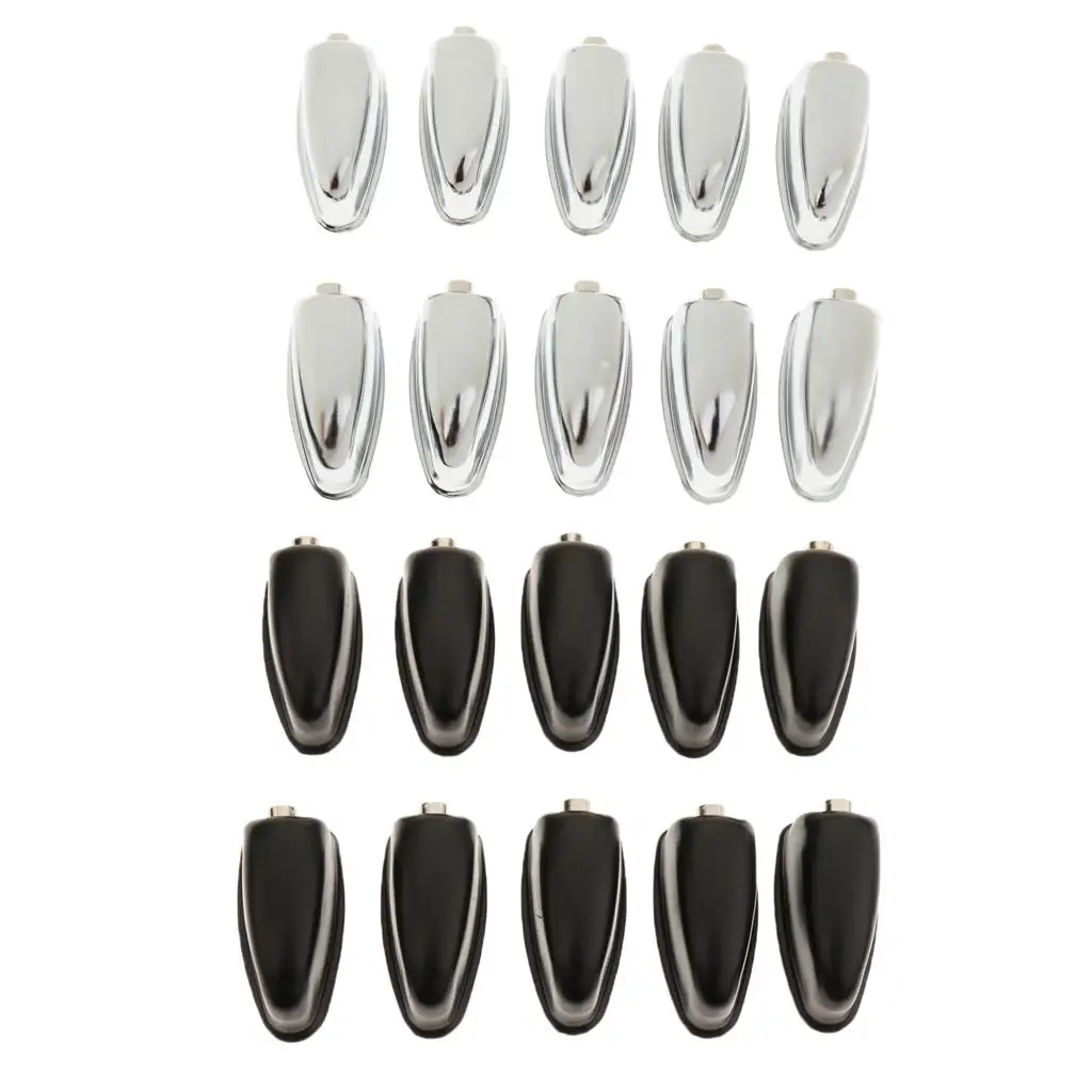 10 Pieces Finest Iron Bass Drum Claw Hooks Percussion Snare Drum Lugs Percussion Instruments Accessory Silver/Black