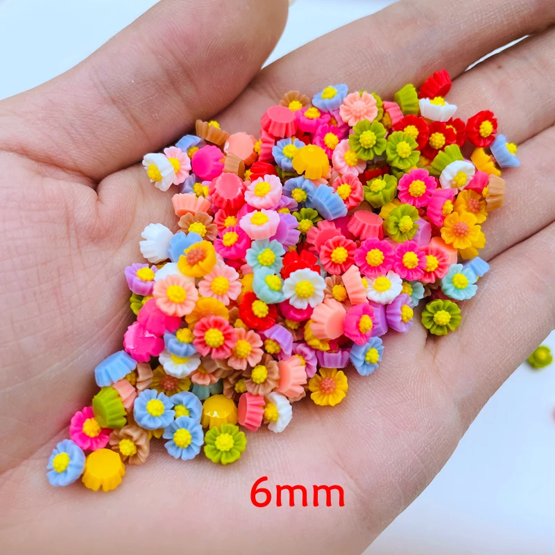 

100 Pcs New Cute Mixed Mini Flower Flat Back Resin Cabochons Scrapbooking DIY Jewelry Craft Decoration Accessories A46