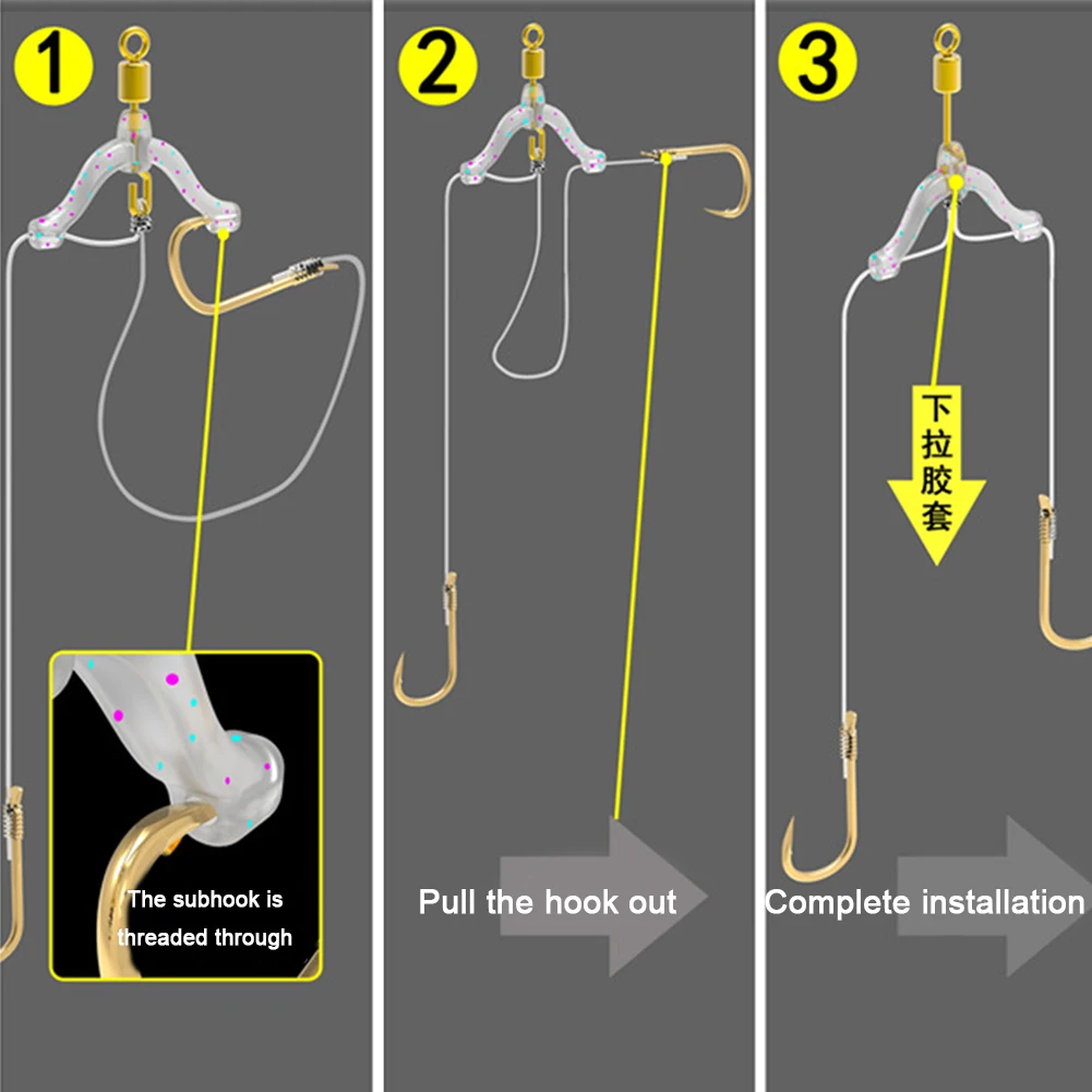 Abrazadera de sublínea de descarga antibobinado, horquilla de Gel de sílice, accesorios de pesca instantáneas, 5 uds.