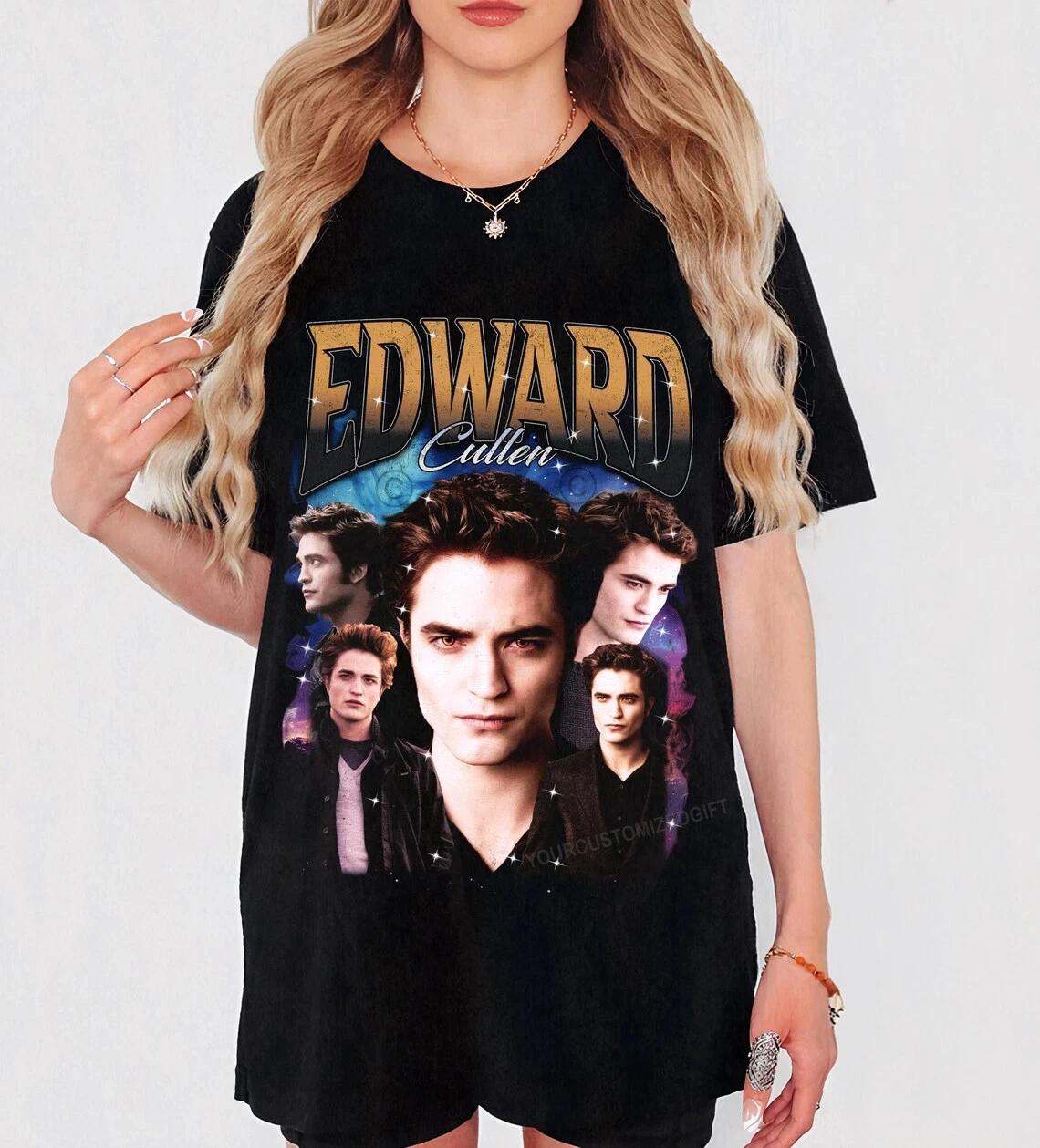 Vintage Edward Cullen T-shirt Rap Tee Gift for Women and Men Oversized Tee Graphic Short Sleeve Women T-shirts for Unisex