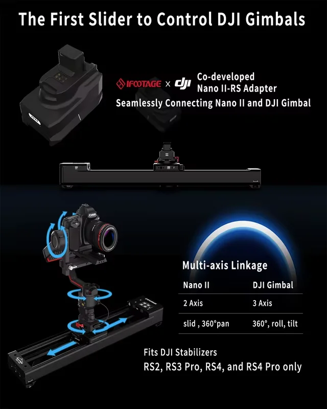 IFOOTAGE Shark Slider Nano II — 660 Mini Motorized Camera Long