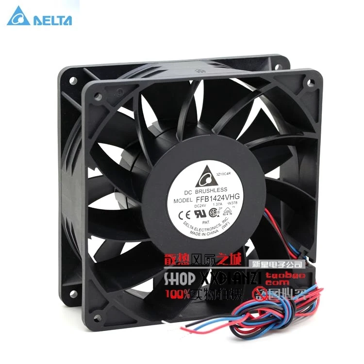 

for delta FFB1424VHG 14050 14CM 24V 1.37A fan case industrial cooling fan three-line winds