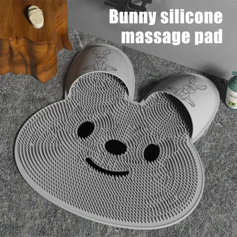 Shower Foot Back Scrubber Heat Resistant Non Slip Exfoliating Shower Massage Scraper Mat Back Massage Brush For Body Relaxation