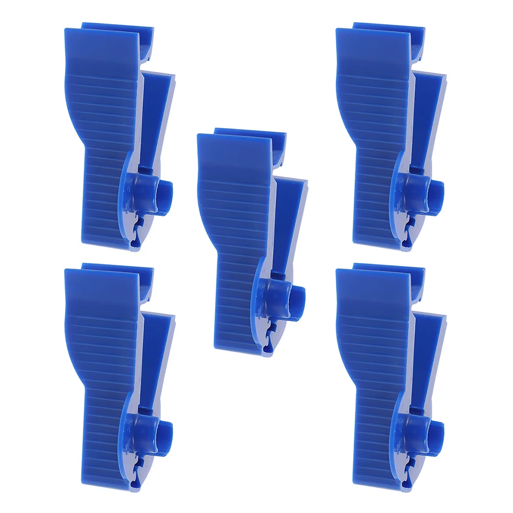 

5 Pcs Pipe Clamps Permeable Peritoneal Dialysis Tube Flow Controller Clip Bracket Blue Supplies