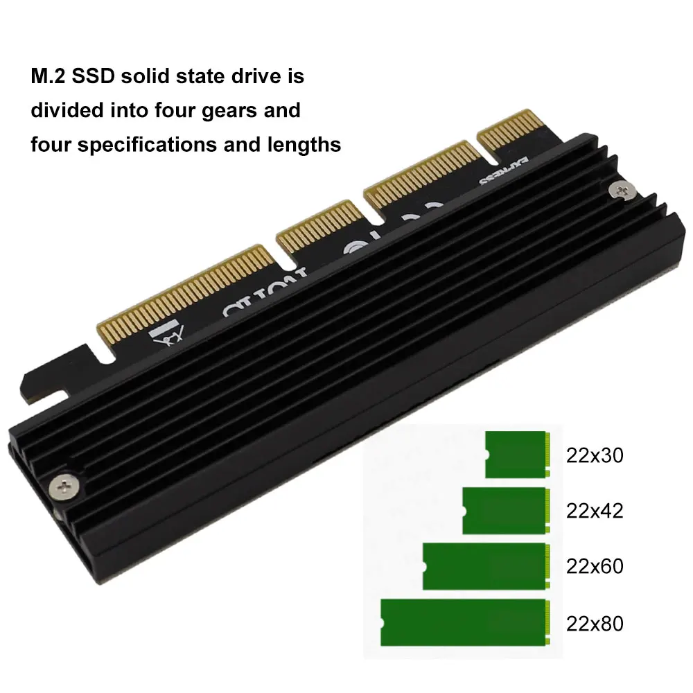 NVMe M2 Adapter M.2 M Key 2230 2242 2260 2280 SSD to PCI-e 3.0 Converter Card Support PCIE X4 X8 X16