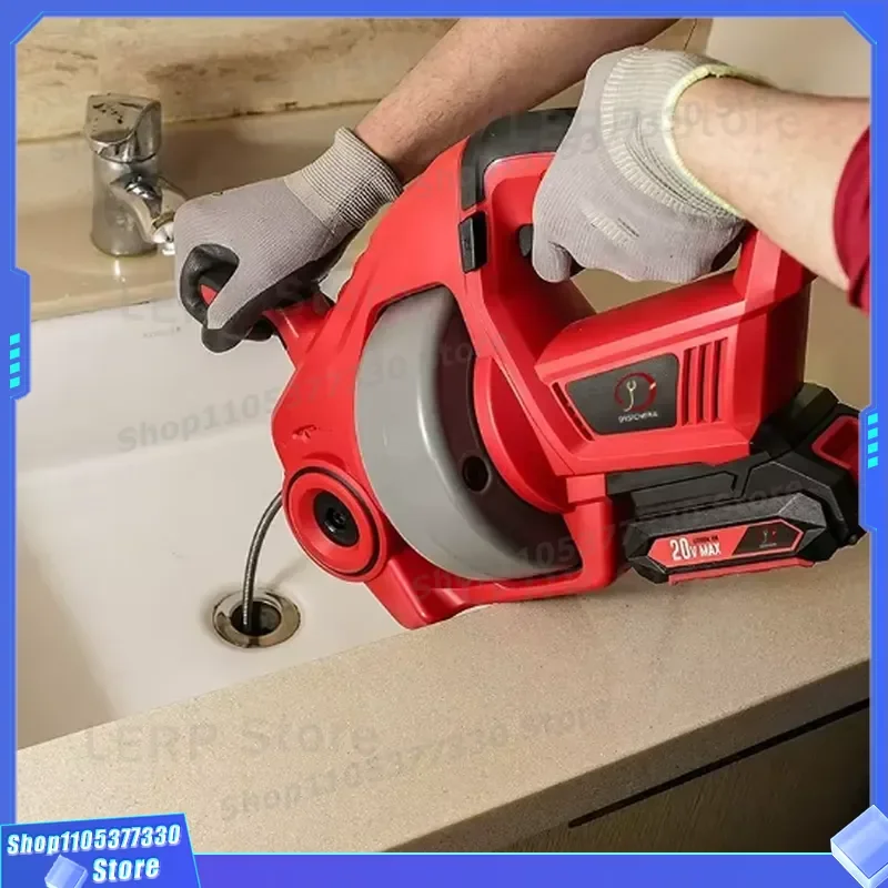Portable Handheld Pipe Dredging Machine Brushless Motor Industrial Sewer Cleaner Professional Toilet Clogging Removal Tool