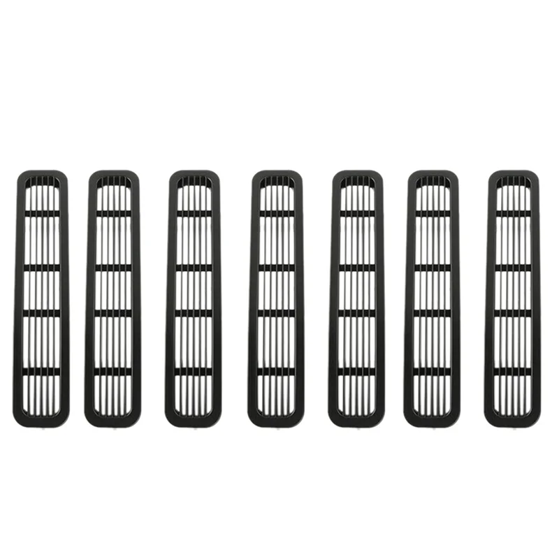 

【Price Drop !!】7Pcs Front Mesh Grille Inserts Honeycomb Front Grille For Jeep Wrangler TJ & Unlimited 1997-2006
