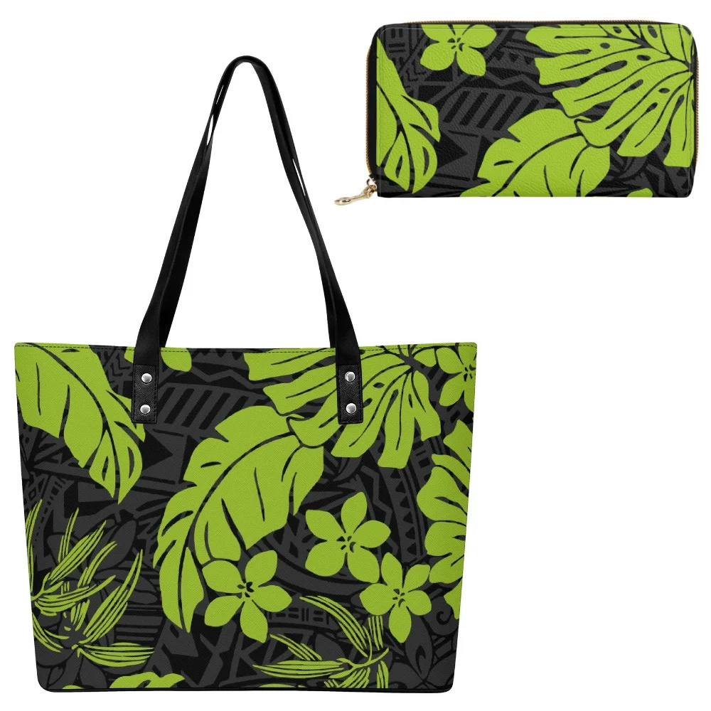 

Набор сумок, роскошная женская сумка, сумка для хранения с принтом, полинезийский дизайн, индивидуальный узор, интересный женский кошелек для покупок, путешествий