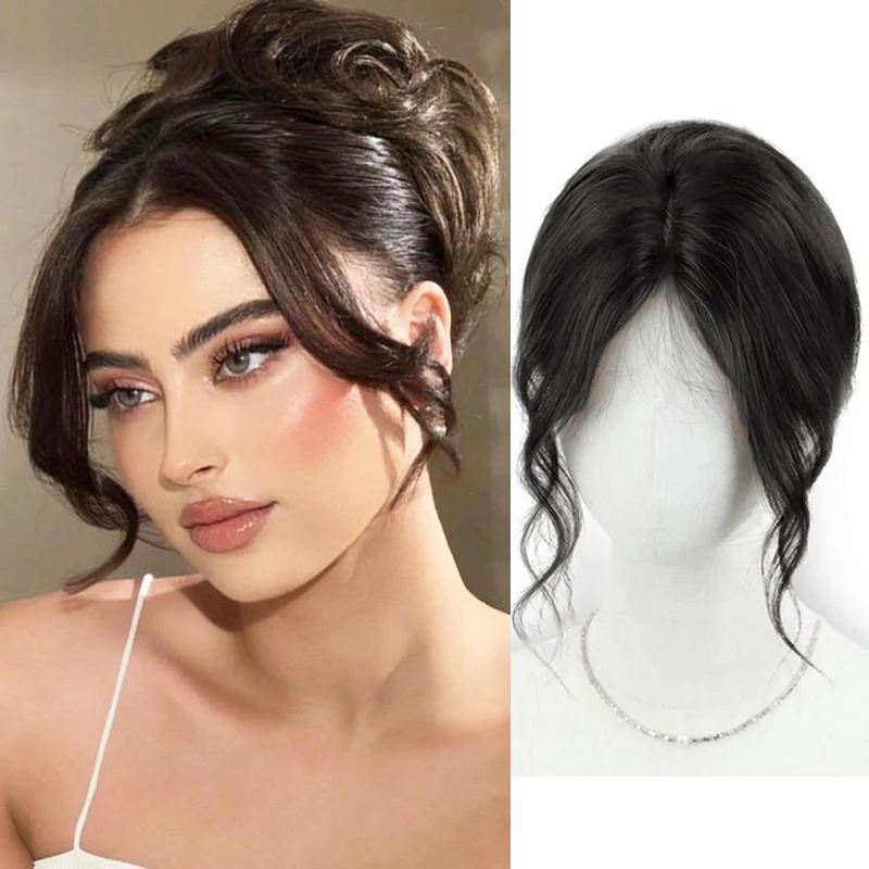 Nouvelle Frange Synthétique Invisible pour Femme, Effet Naturel, avec Clips Magiques, Couvre les Cheveux Gris