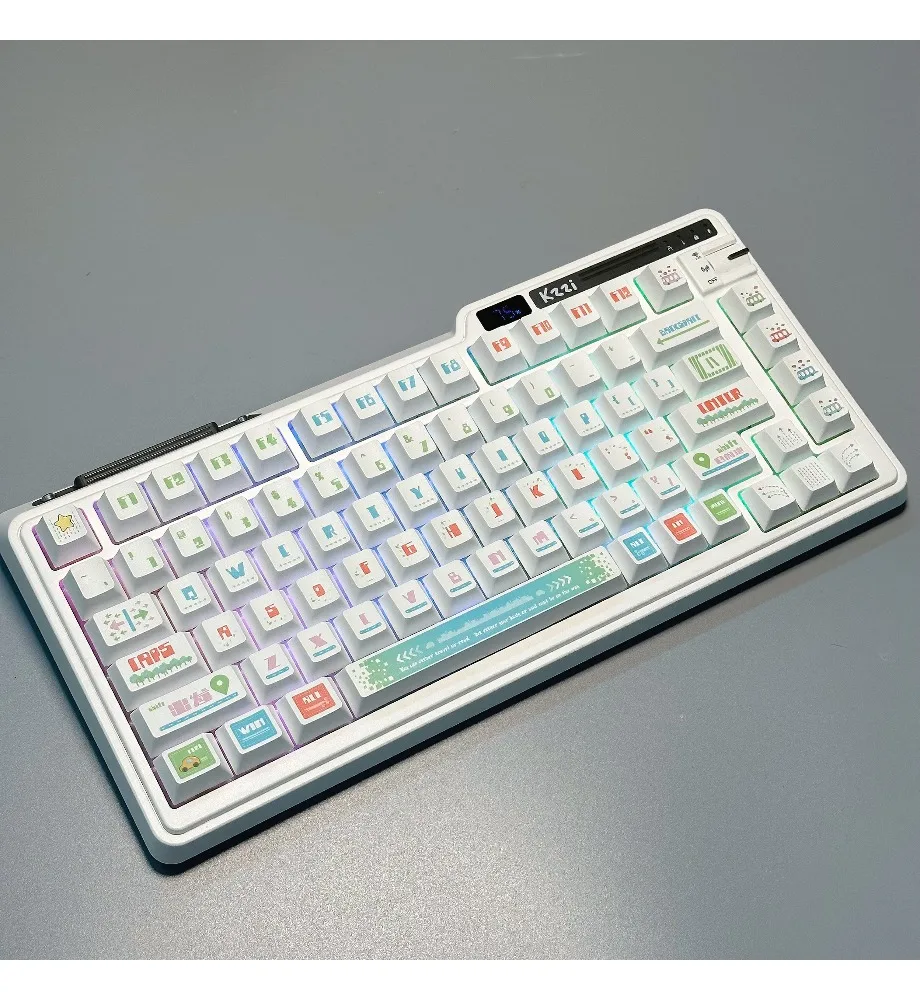 Travel keycaps small full set of mechanical keyboard original height PBT material hot sublimation keycaps