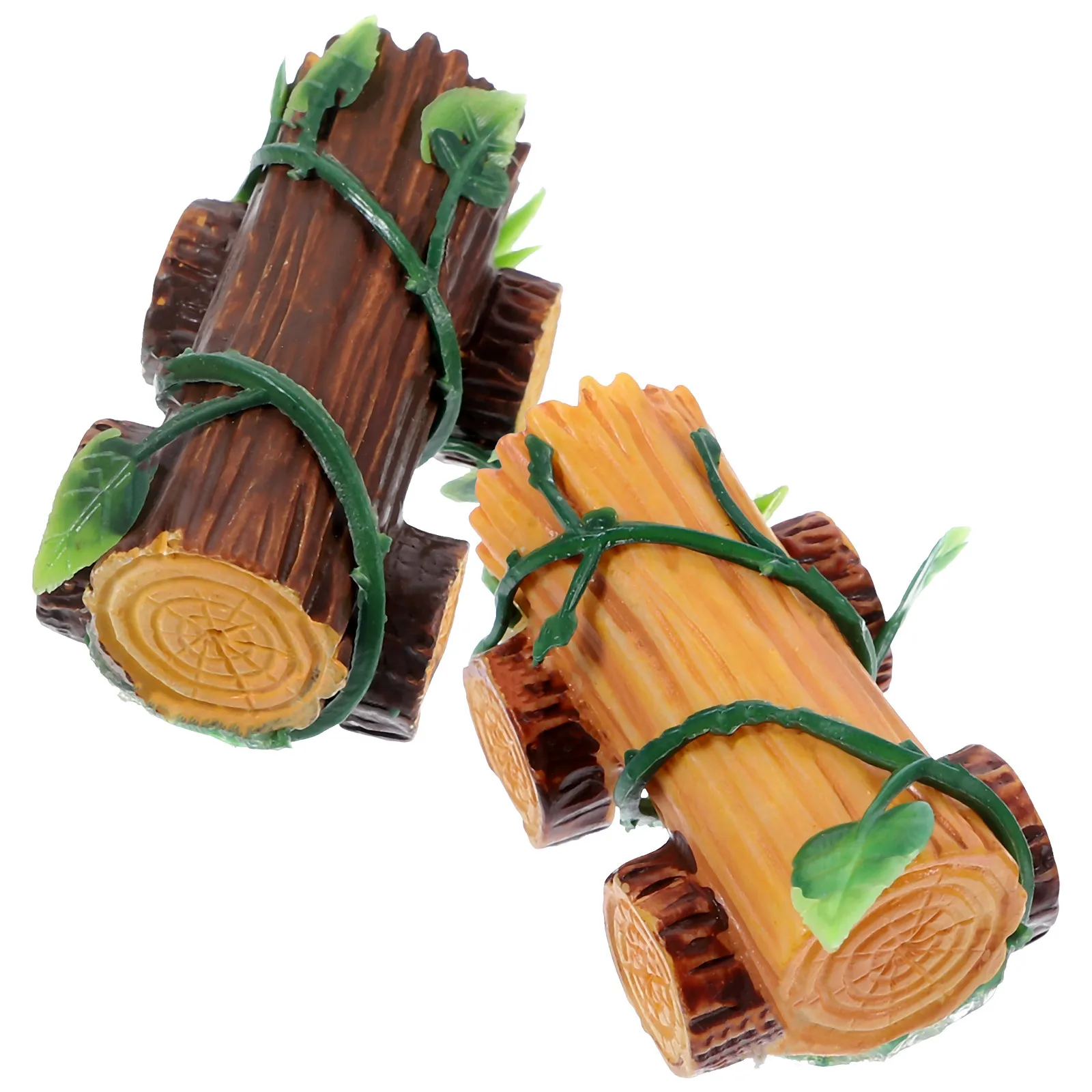 

2Pcs Miniature Stump Car Resin Decoration Micro Landscape Bonsai Garden Fish Tank Yard Ornament Small Resin Craft Accessory