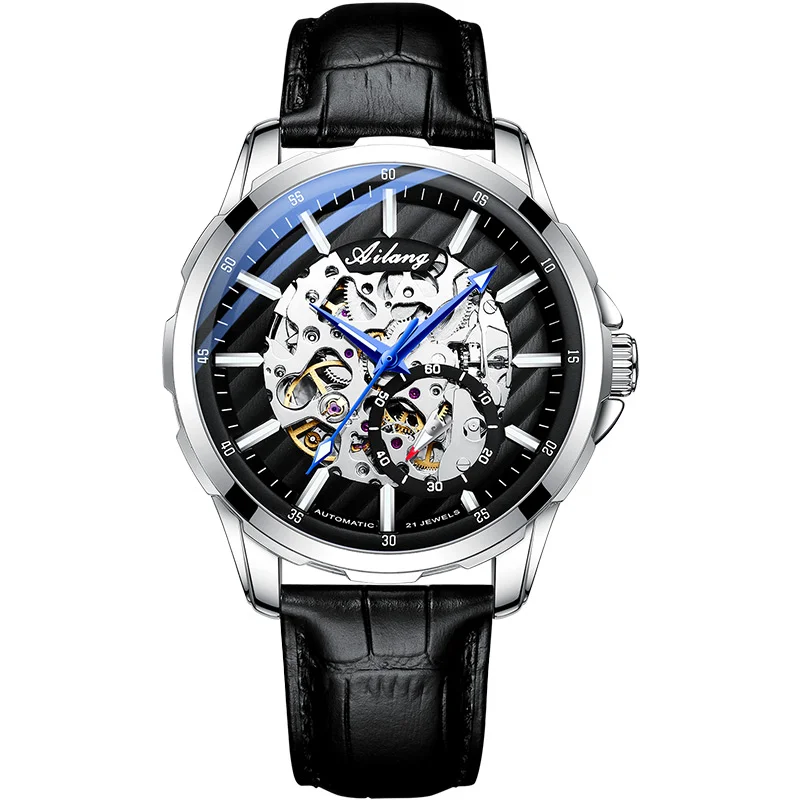 Limited Edition Unique Fashion Design Dial Luxury Sport Skeleton Wrist Watch Reloj Hombre 2026 AILANG Automatic Mechanical Watch