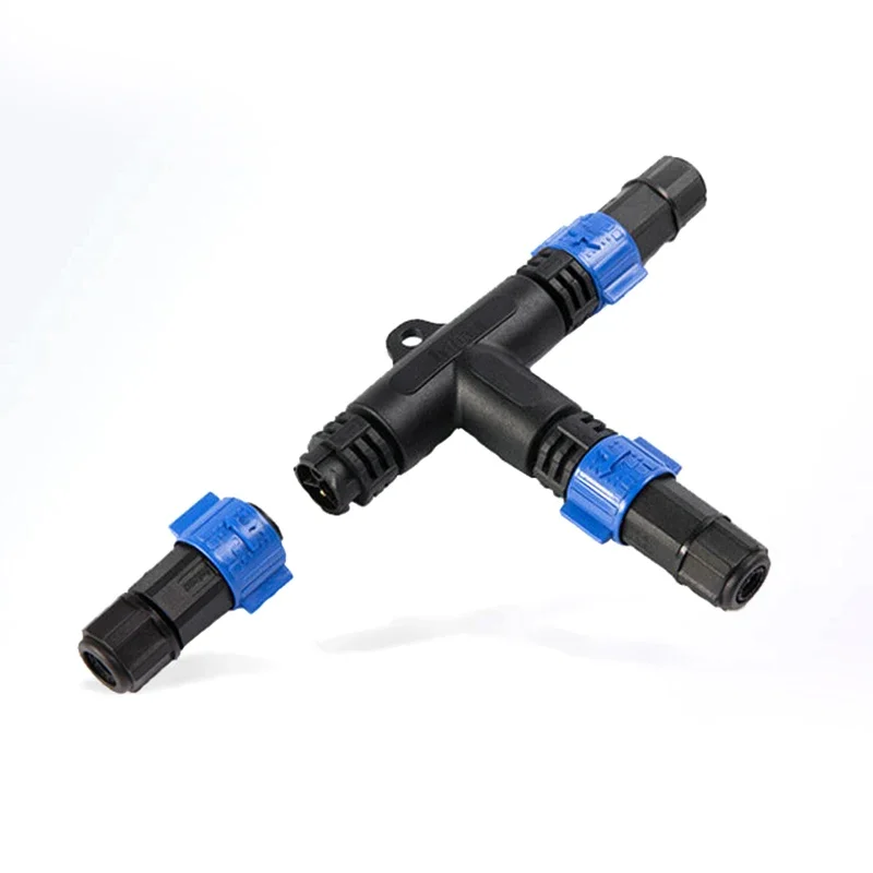 20A M19 Self-locking Tee Waterproof Connector 2Pin T-type Plug Large Current Assembled Joint 3Pin Weld Male Female Head