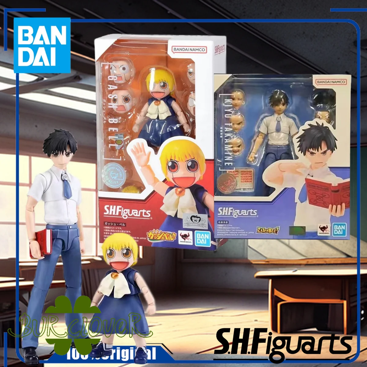 

IN STOCK Bandai Genuine Original S.H.FIGUARTS KIYO TAKA MINE GASH BELL Action Figure Toys For Boys Girls Kids Christmas Gift