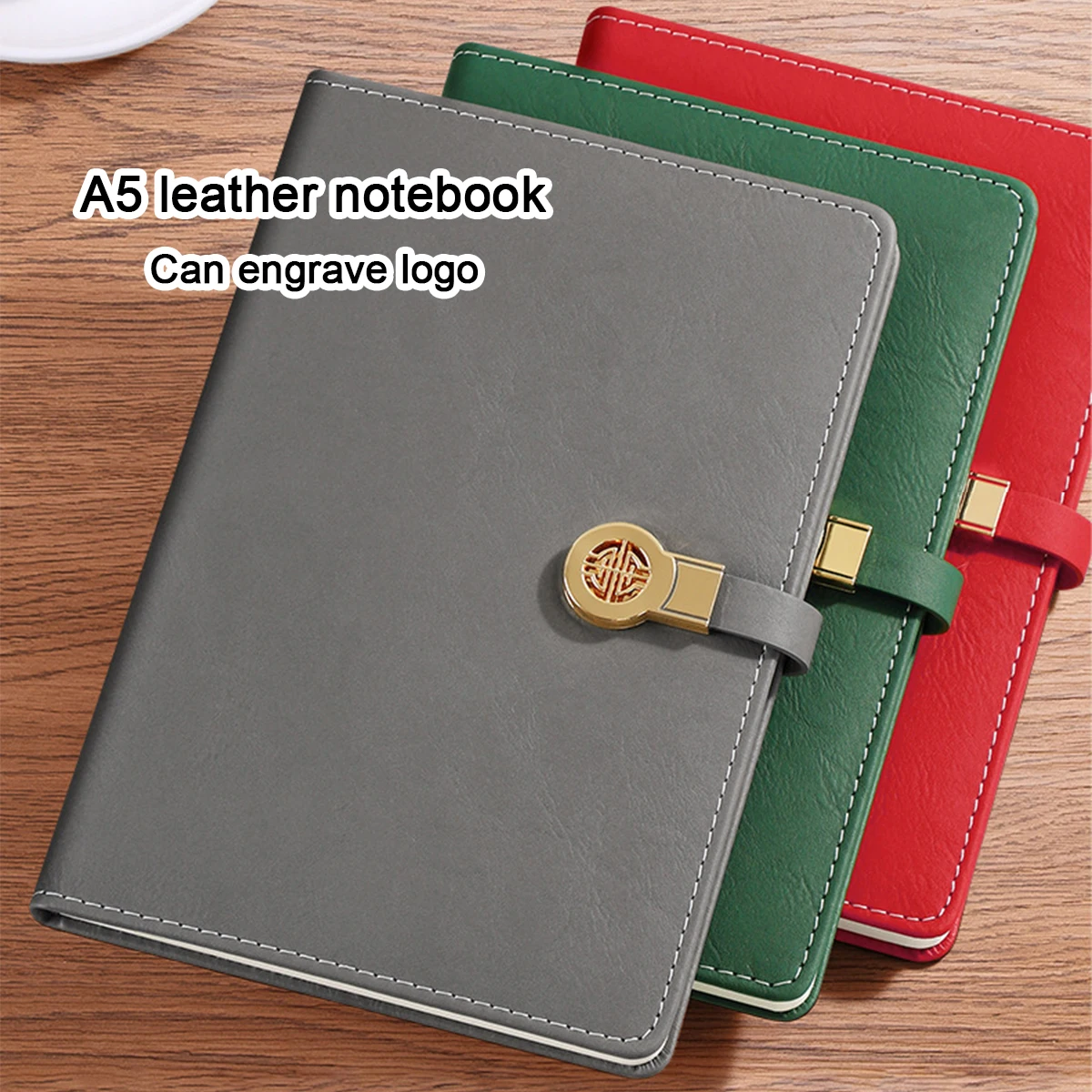 Leatherwork Logo - (Can Engrave Logo) A5 Leather Business