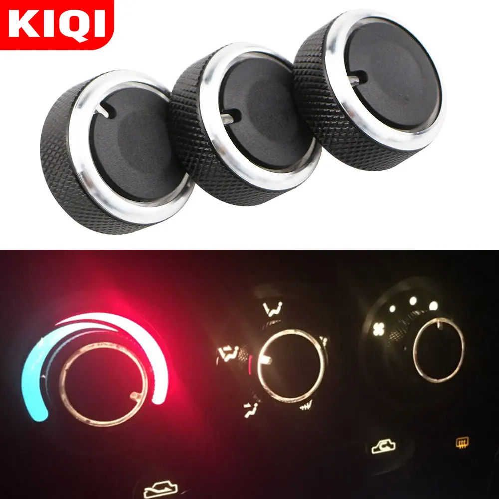 KIQI 3Pcs A/C Knob for Daewoo Matiz Chevrolet Joy Exclusive 98 Car AC Air Conditioning Knob Heat Control Switch Knobs