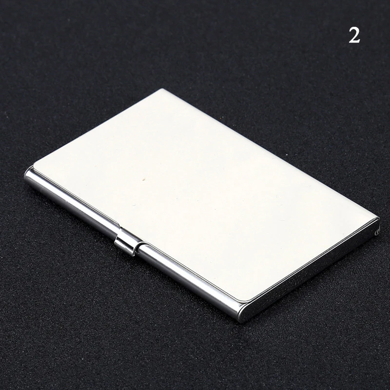 Mode Visitekaartje Houder Rvs Zilver Aluminium Credit Card Case Vrouwen Portefeuilles Mannen Id-kaart Box Card Organizer