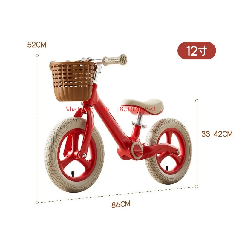 Balance Bike Without Pedals New Boys and Girls Bicycle Sliding Scooter