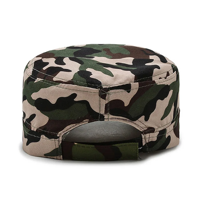 Chapéu de sombrinha clássico masculino chapéu de pesca exterior Flat Top Caps de lazer boné de beisebol de camuflagem masculina chapéu de sol ajustável, atacado