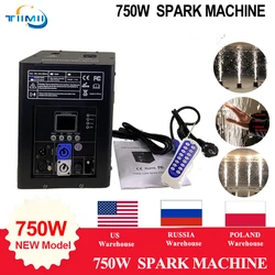 1-10Pcs 750W Cold Spark Machine Stage Effect Remote Control For Wedding Celebration  Lighting Fountain Fireworks Ti Powder Case