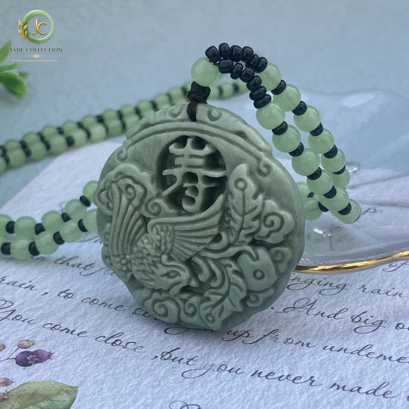 New Guizhou Cui Shou Character Round Pendant - Wholesale for Live Streaming, Street Stalls, Exhibitions, and Sales - Jade Pendan