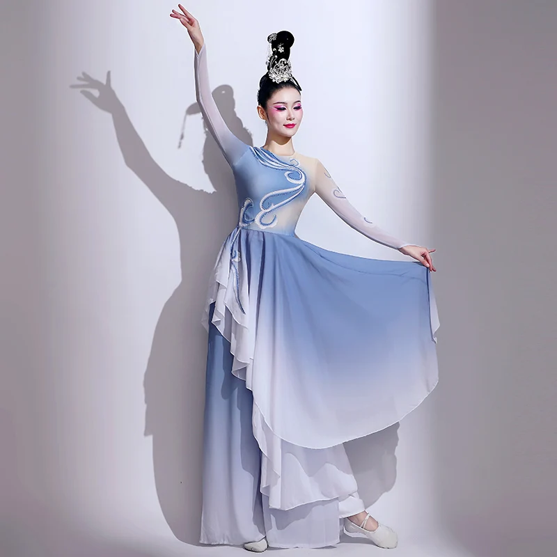 Ripples If Water Dance Clothing Women's Water Sleeve Performance Costume Classical Dance Caiwei Dance Costume
