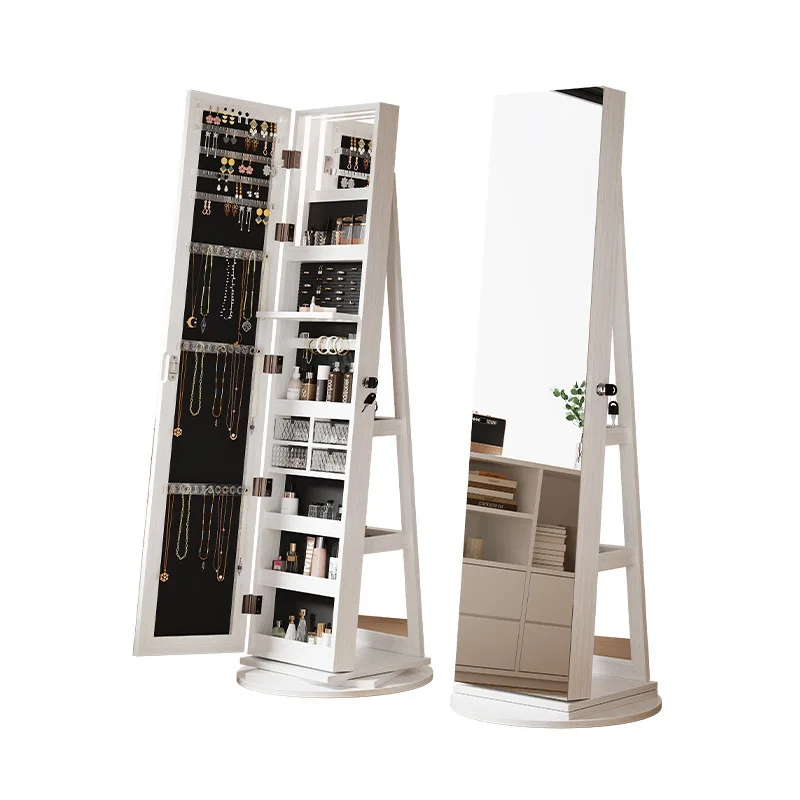 

Floor Mirror Jewelry Cosmetics Cabinet Storage Cabinet Locker Floor Dressing Mirror