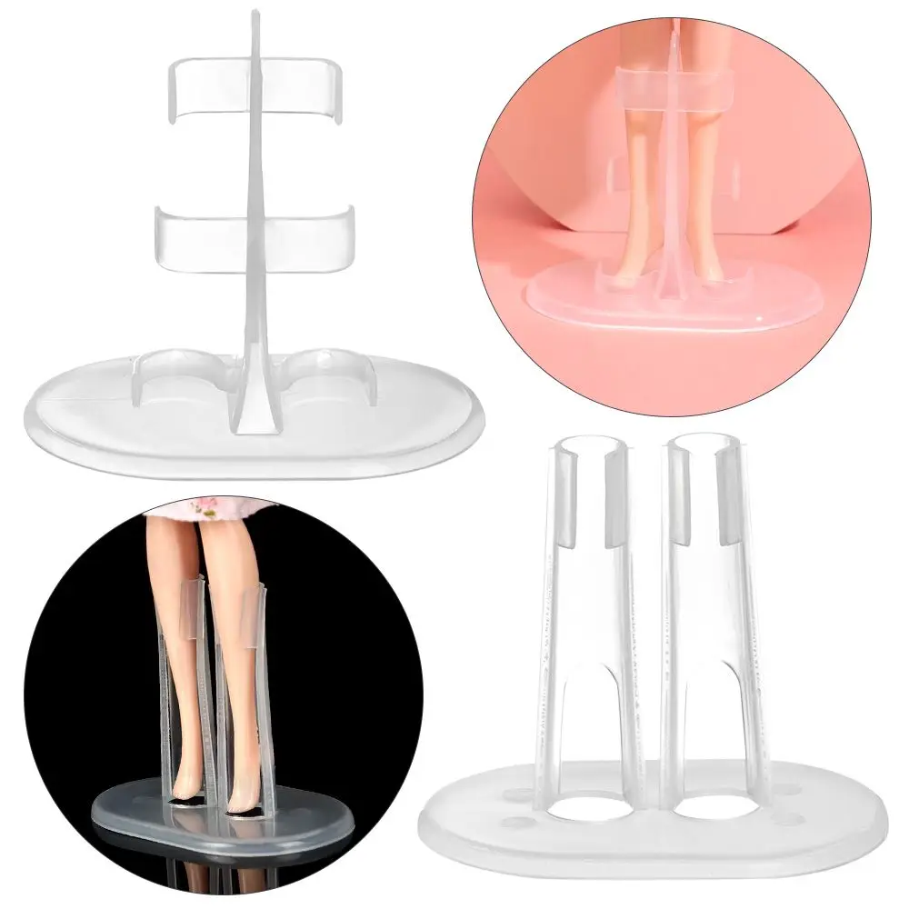 Dollhouse Decor Toy Accessory Transparent Display Holder Doll Support Leg Holders Doll Stands Doll Accessories For Barbie Dolls