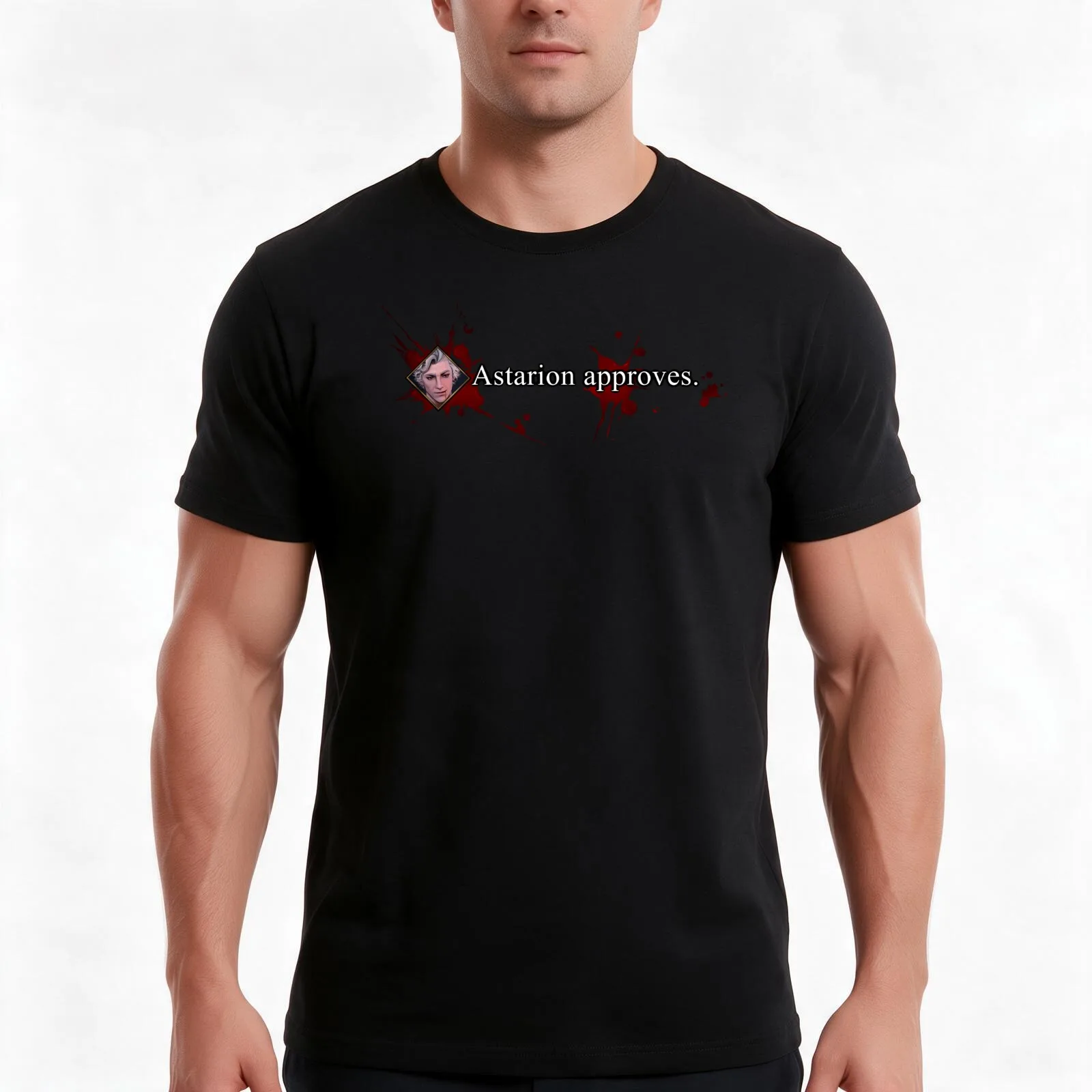 Vampire Approval Red T-Shirt, Summer Casual Cotton Tee, Oversized Streetwear Tops, Vintage Graphic Print, Loose Fit Short Sleeve