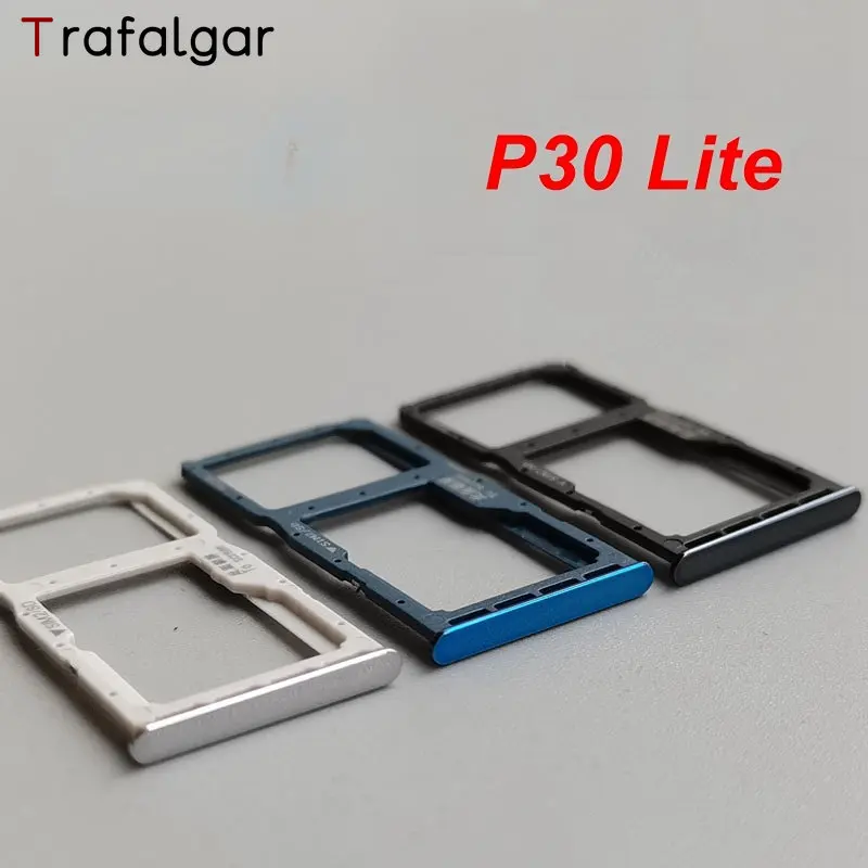 Micro SD Card Tray For Huawei P30 Lite SIM Card Tray Slot Socket Holder Adapter Replacement For Huawei P30 Pro VOG-L29 L09 L04