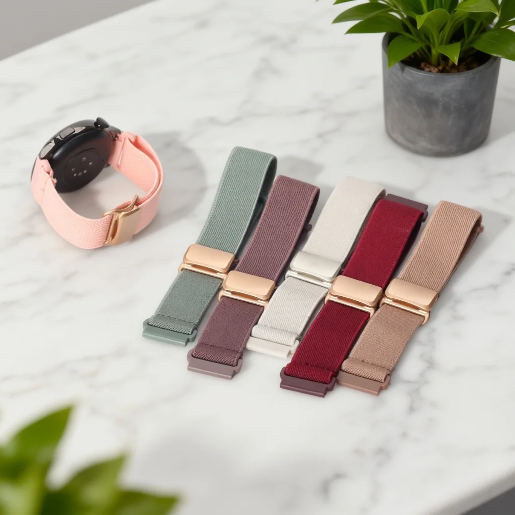 Elastic Loop For Samsung Watch7 6 5 4 Nylon Wristband For Garmin vivoactive4s/forerunner245/Garmin Venu 3/Huawei WatchGT 6 5 4 3