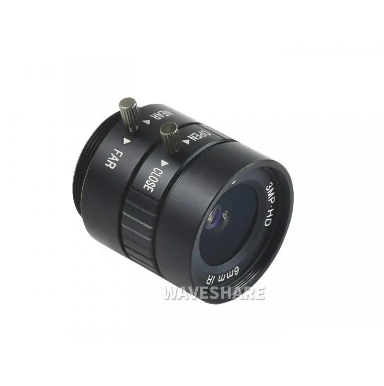 6mm Wide Angle Lens for Raspberry Pi High Quality Camera Quality Industrial Wide Angle Lens, 6mm Focal Length, 63° Field Angle,