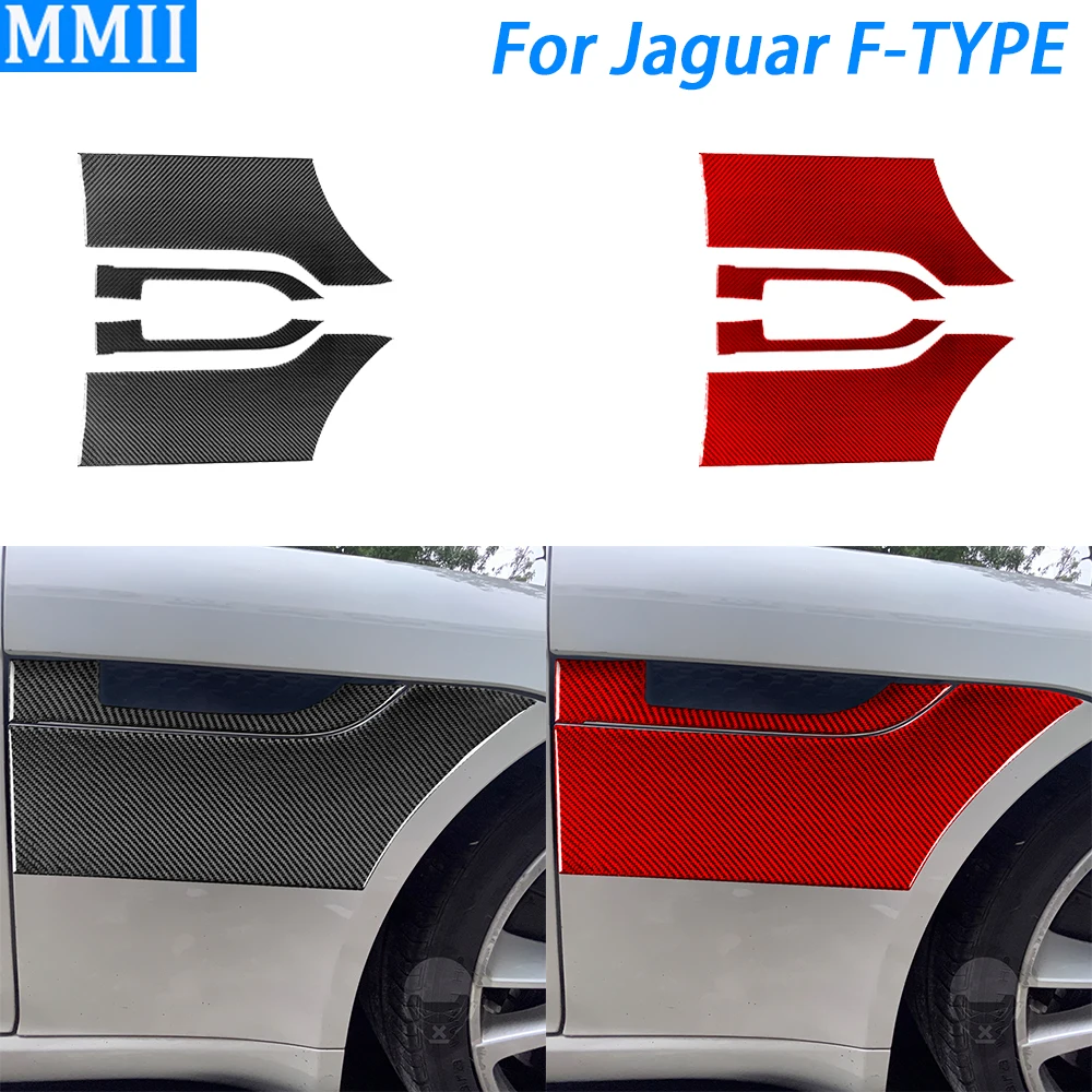 

For Jaguar F-Type 2013-2024 Real Carbon Fiber Side Fender Air Vent Panel Decorative Cover Car Decoration Accessories Sticker