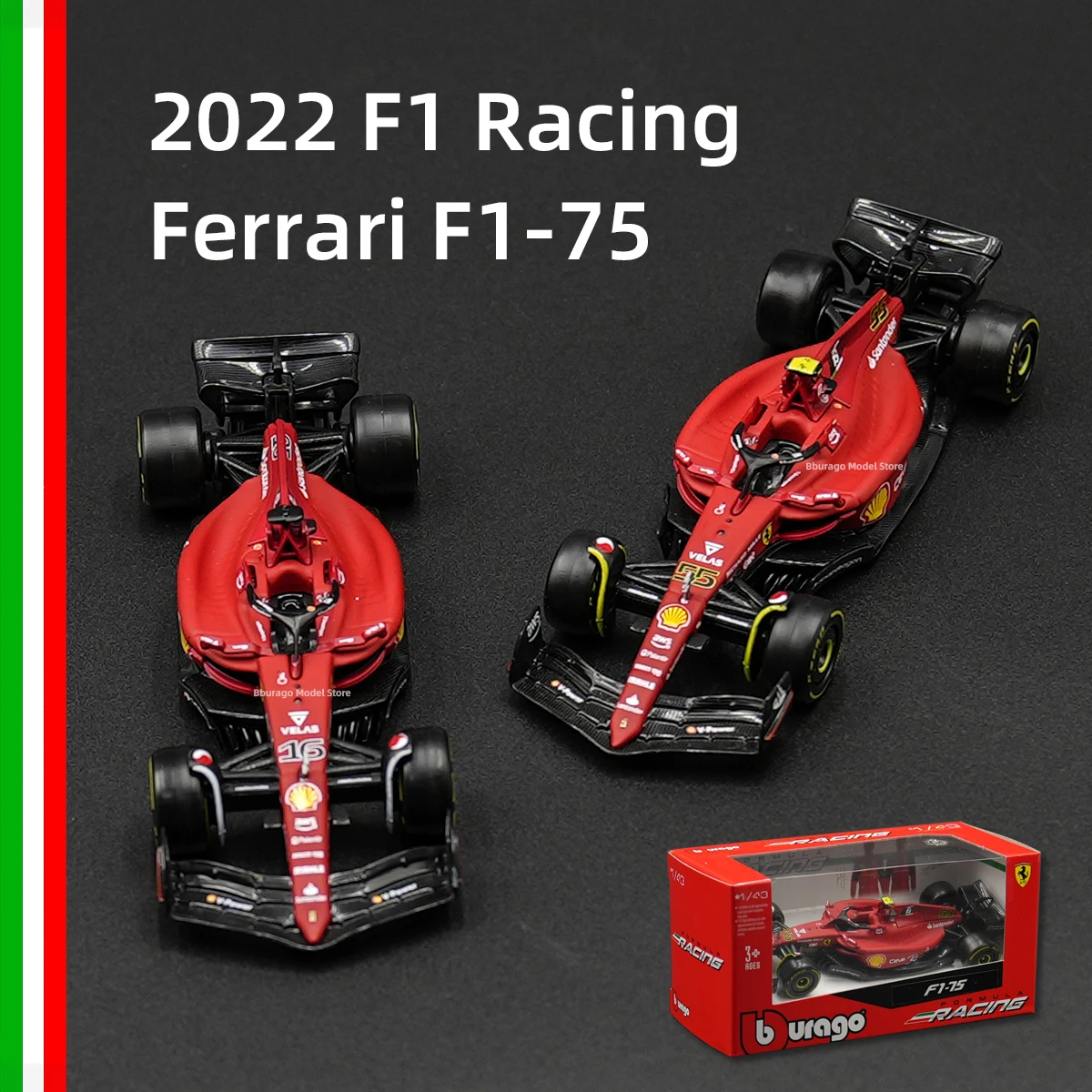 Bburago 1:43 2022 Ferrari F1-75 F1 Racing Formula Car Static Simulation Diecast Alloy Model Car