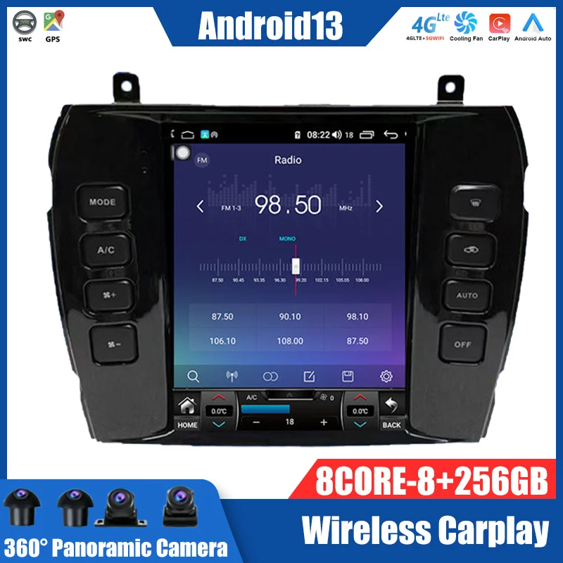 

For Jaguar X-TYPE S-TYPE XJ 2004-2011 Car Radio Android 13 Auto Navigation GPS Stereo Video Player DVD Multimedia 4G WIFI