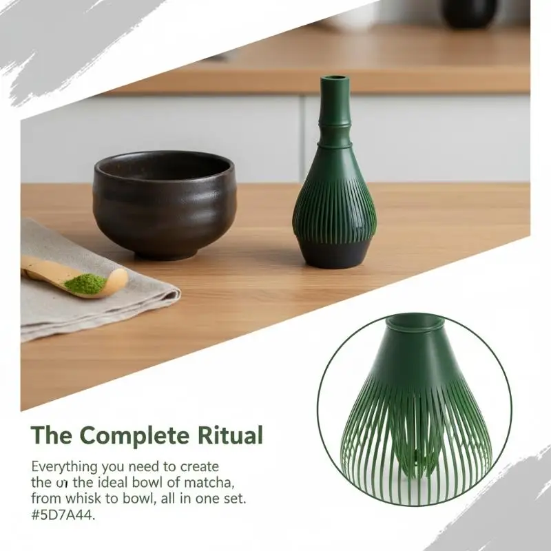 Matcha Whisk Reusable Premium Resin Non-stick Food Grade Green Tea Powder Stirrer for Home Cafe Matcha Making