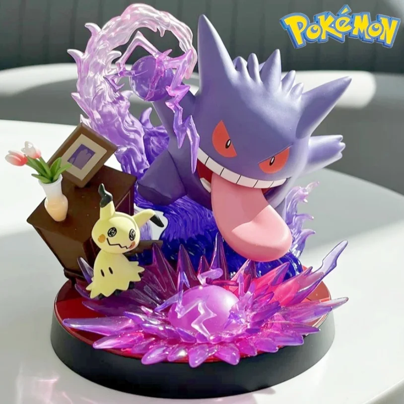 

New Pokemon In Stock Original Funism Gengar Mimikyu 138mm Cartoon Anime Figure Collectible Model Toys Birthday Present