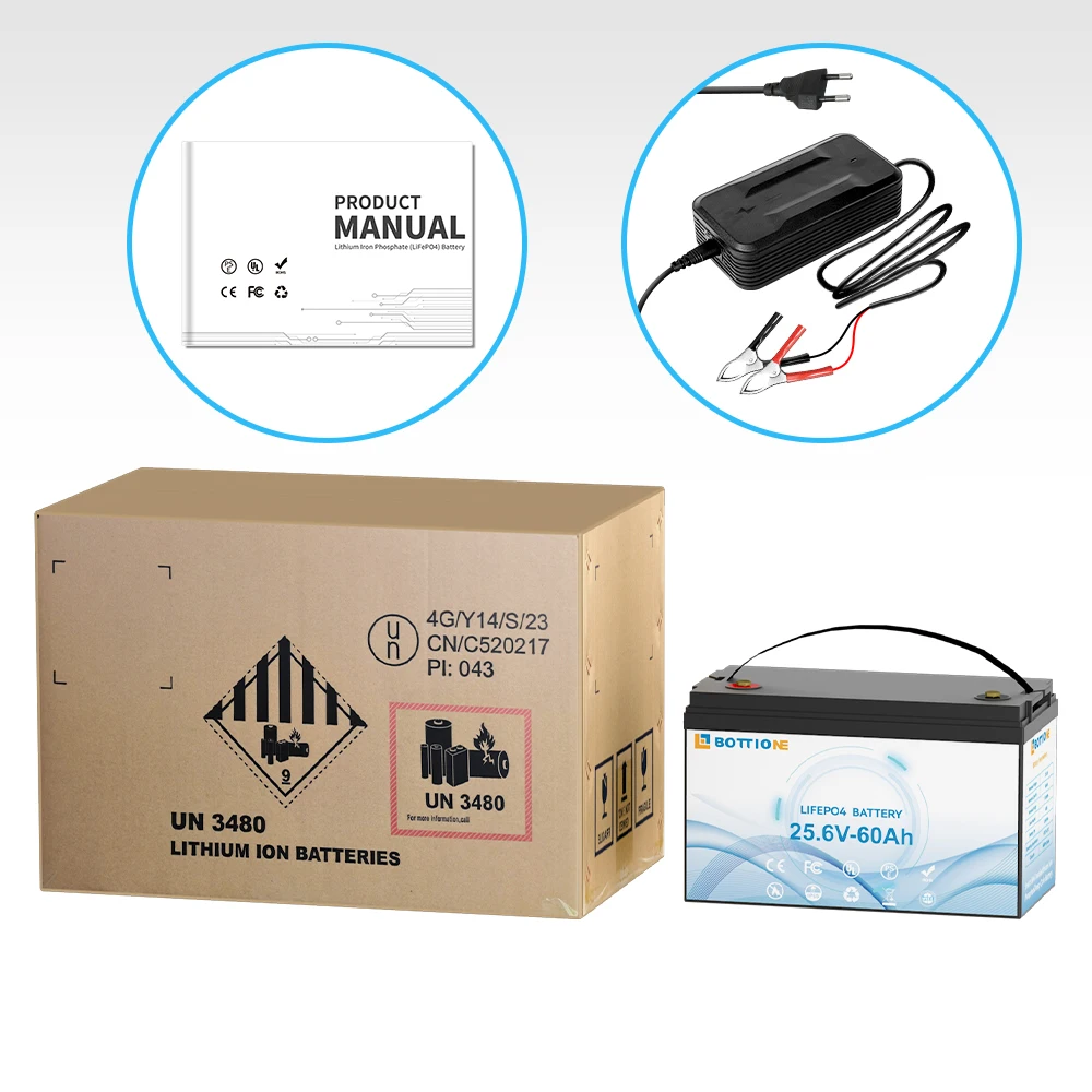 Lithium-ion Rechargeable Battery for RV Campers, Energy Storage Battery, 24V, 60Ah, 25.6V, 100Ah, EU, US Stock