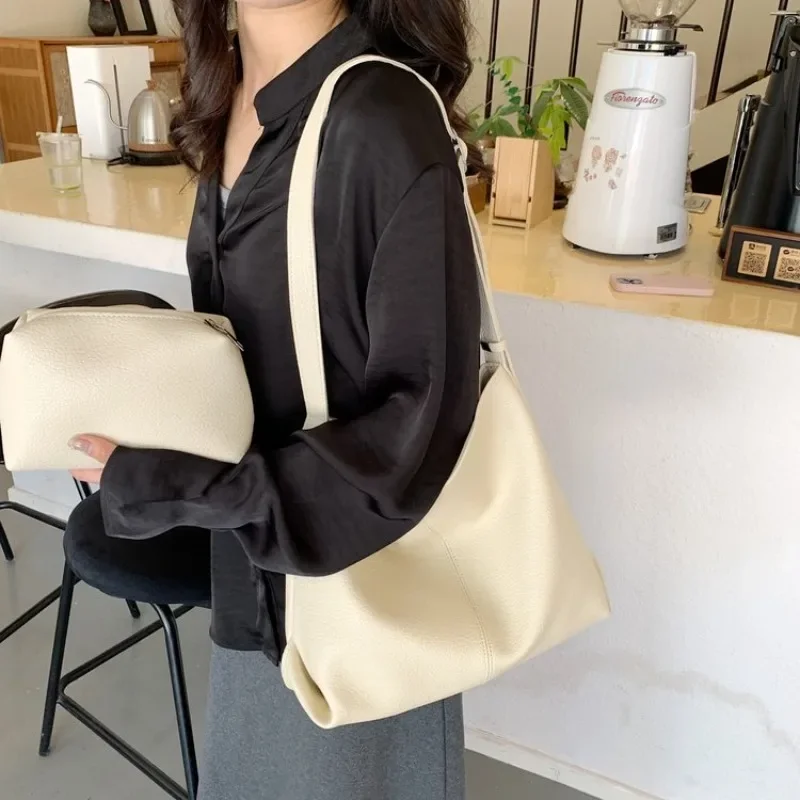 

Designer Retro Leather Tote Bag Women Handbag Shoulder Crossbody Purse Satchel Classic Commuter Diaper Bag