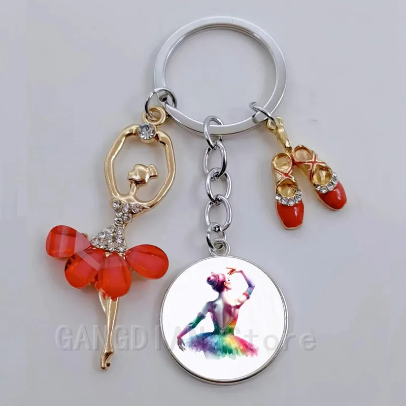 Mini Ballet Shoes Keychain Dancer Keychain Charm Pack Pendant Gift for Dance Enthusiasts