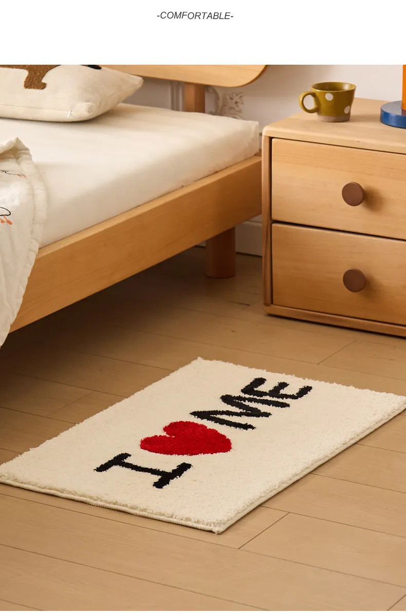 

Коврик с надписью «Исцеляющее сердце» VIKAMA, плюшевый нескользящий персонализированный декоративный коврик для ног для спальни, стильные товары для дома в гостиной