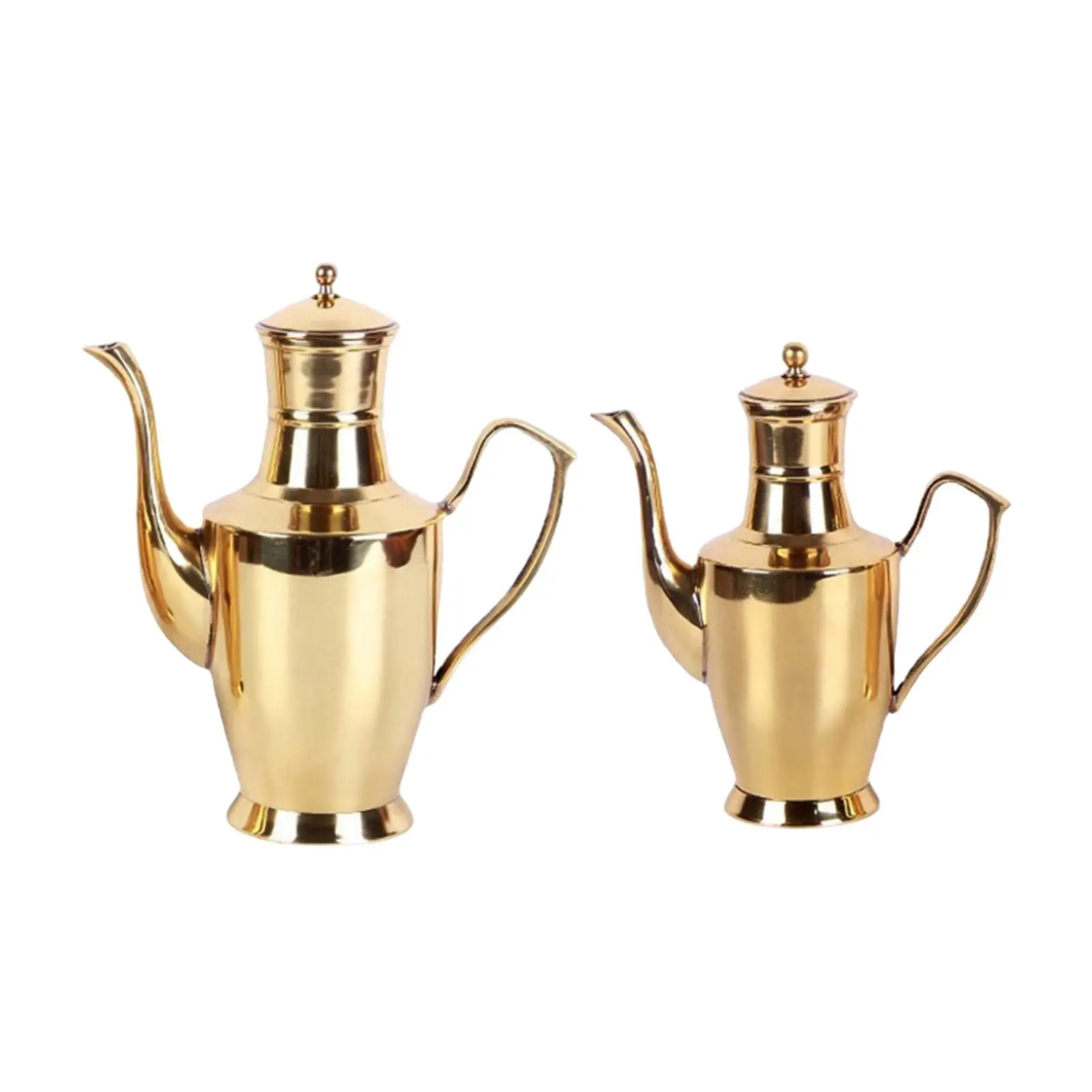 Copper Oil Cruet Multifunction Decorative Copper Kitchenware with Handle Retro Design Copper Tea Pot Copper Wine Pot for Hotel