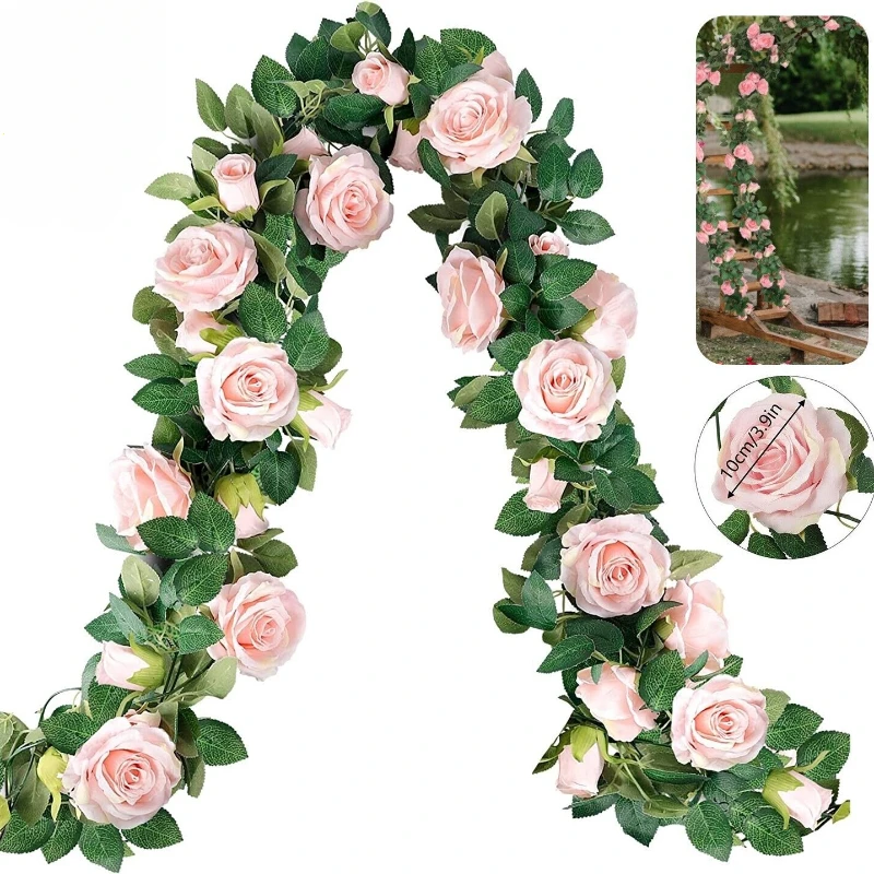 

2pcs high grade fruit peony rattan garland wall wire artificial hanging rose rattan wedding decoration flower decoration