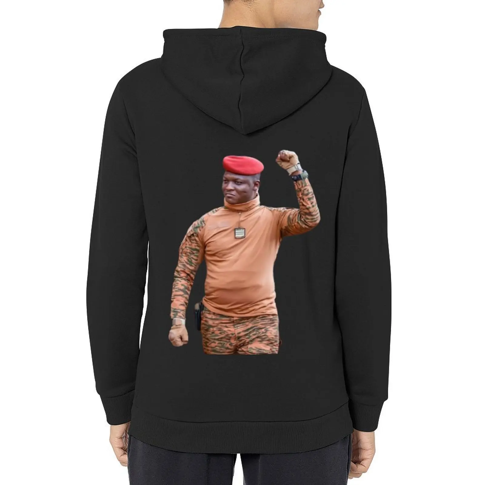 

President Ibrahim Traoré – Fist raised Hoodie men's coat mens clothes anime clothing mens designer clothes men's hoodies