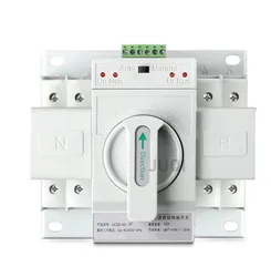 Dual power automatic transfer switch 2P 63A switchgear switch CB class ATS home single phase 110V 220V