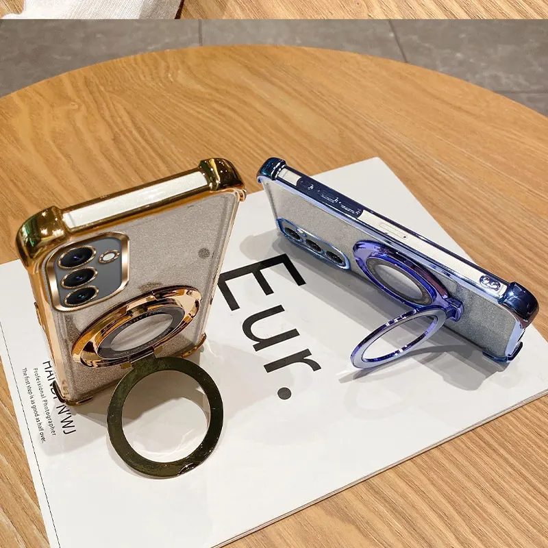 حافظة مغناطيسية مقاومة للصدمات لهاتف Magsafe حافظة شفافة لهاتف سامسونج جالاكسي S25 S25FE S24 FE S23 S22 S21 S20 FE Ultra Plus