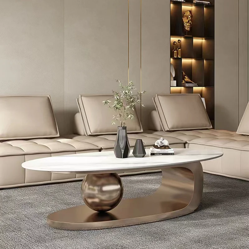 New Modern Design Sintered Stone Coffee Table Set Living Room Center Coffee Tables with Storage Side Table